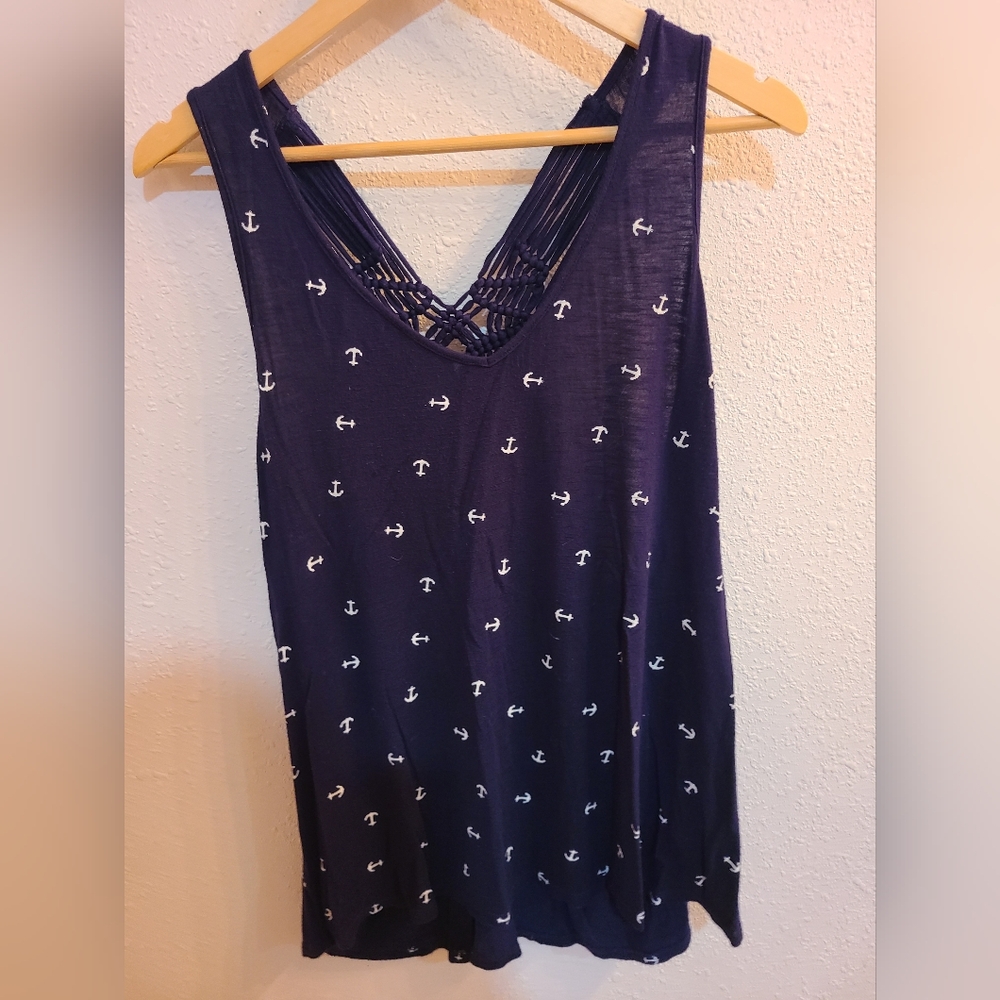 Naurices Nautical Anchor Racerback Tank Top